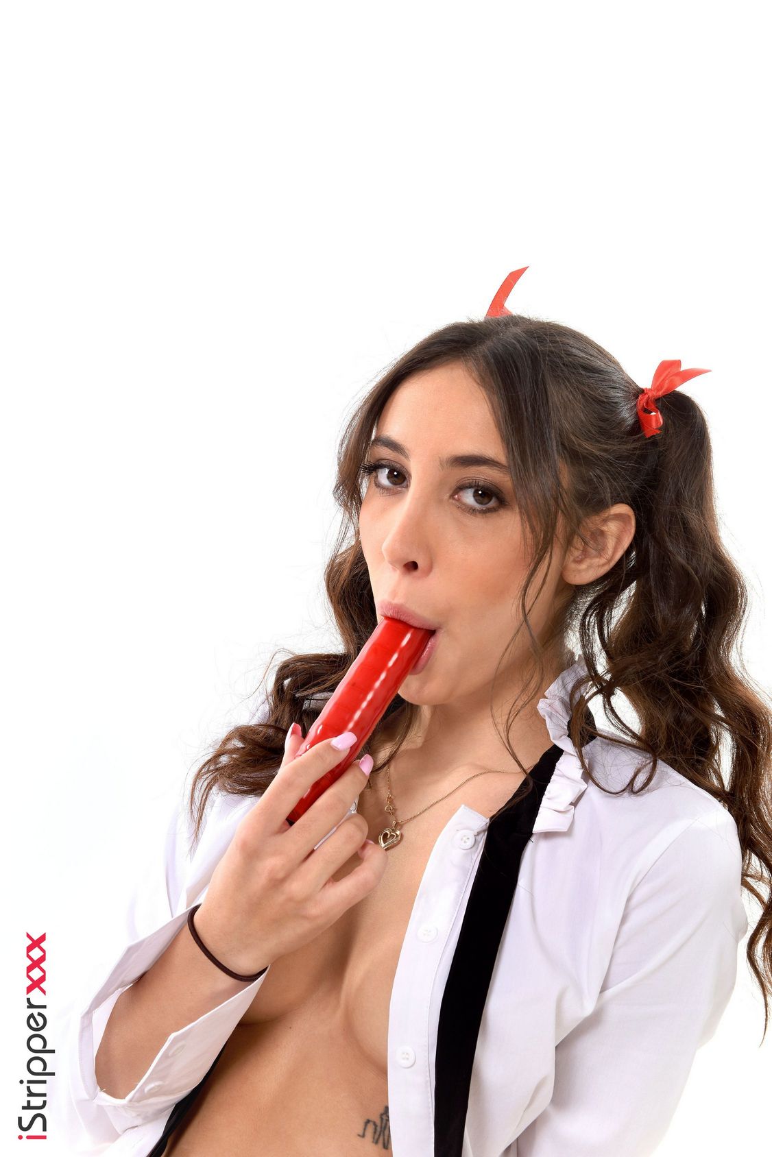 Eva Generosi Like Sexy Schoolgirl Teases Nude - IStripper
