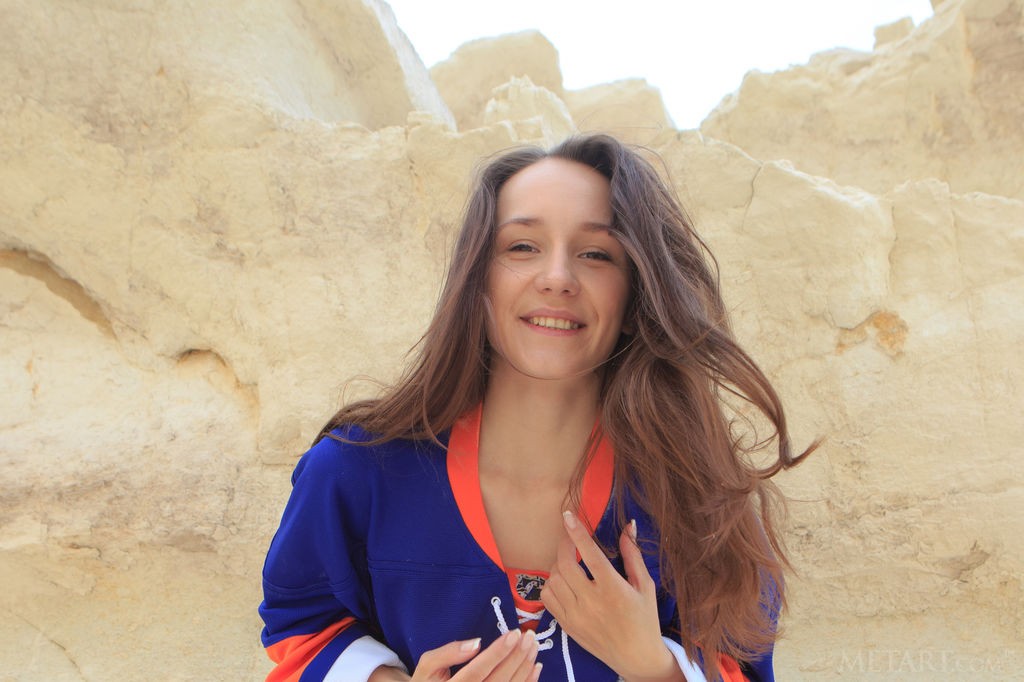 Megan Muse - Mouthwatering teen brunette excitingly shows off young body