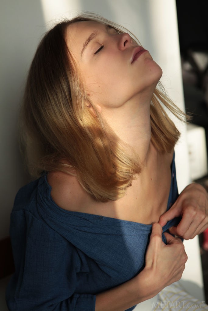 Nora Pace - Skinny, cute college girl naked in her dorm