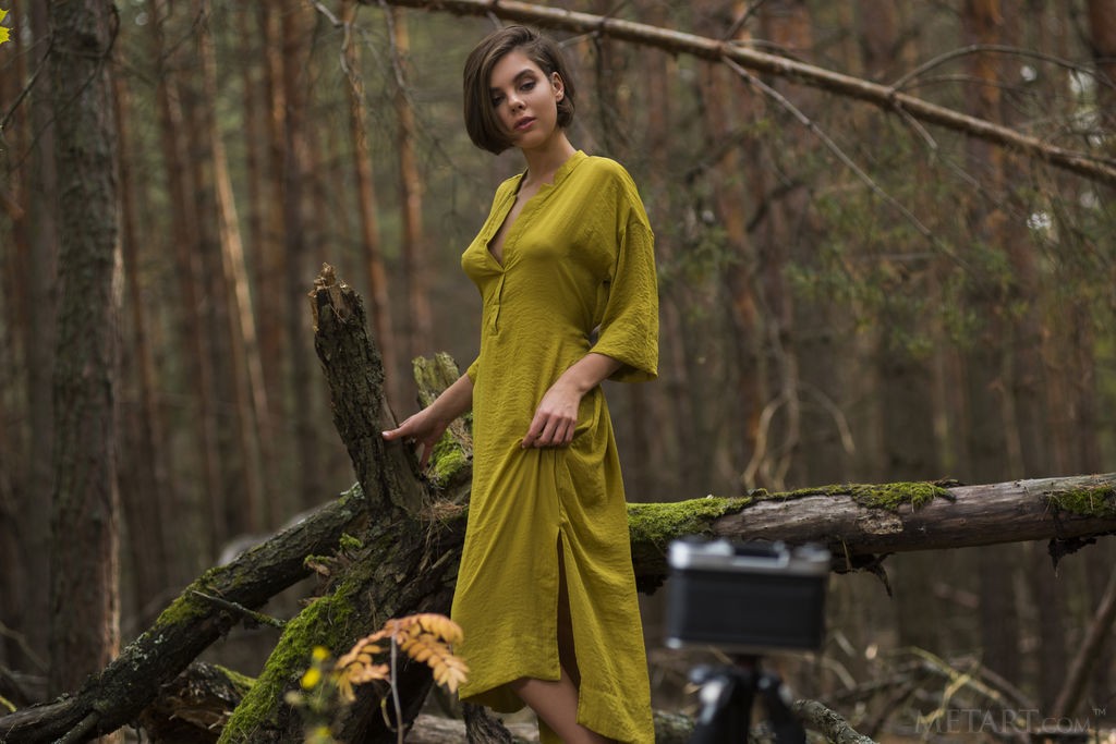 Dakota A - Photo shoot in the woods with a cute barely legal babe