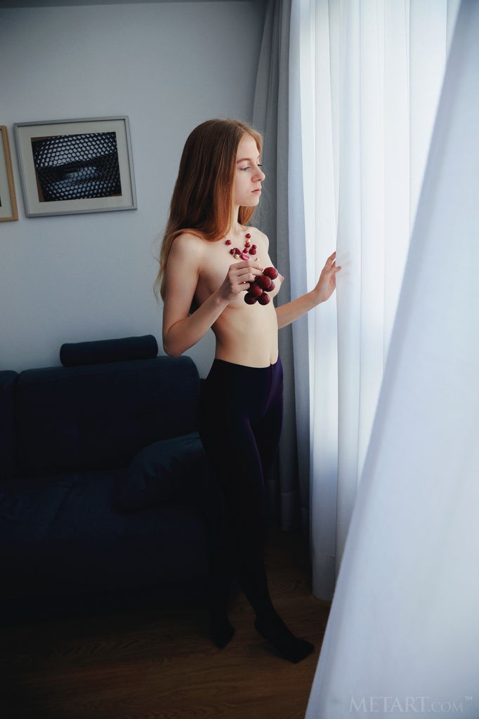 Shayla - Elegant barely legal blonde teen babe striping at home