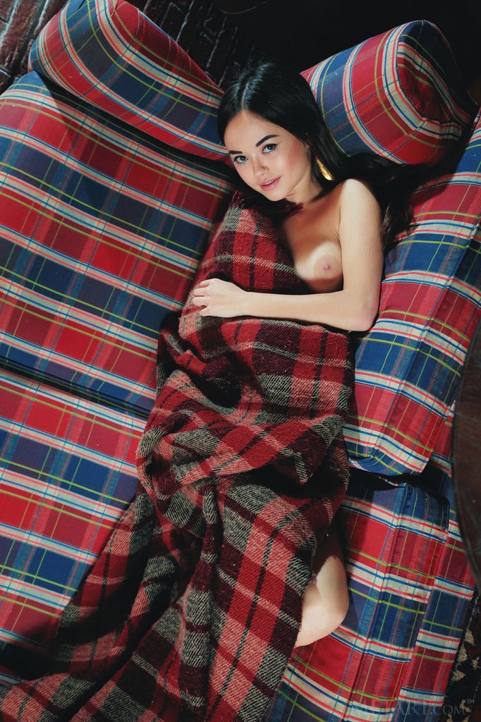 Li Moon - Relaxing in the nude sipping some good wine