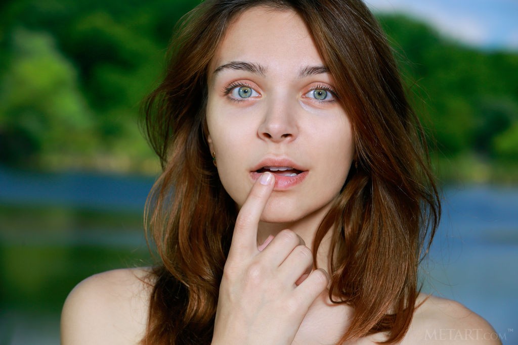 Olga Rich - Relaxing by the lake, she shows off her perfect, naked body