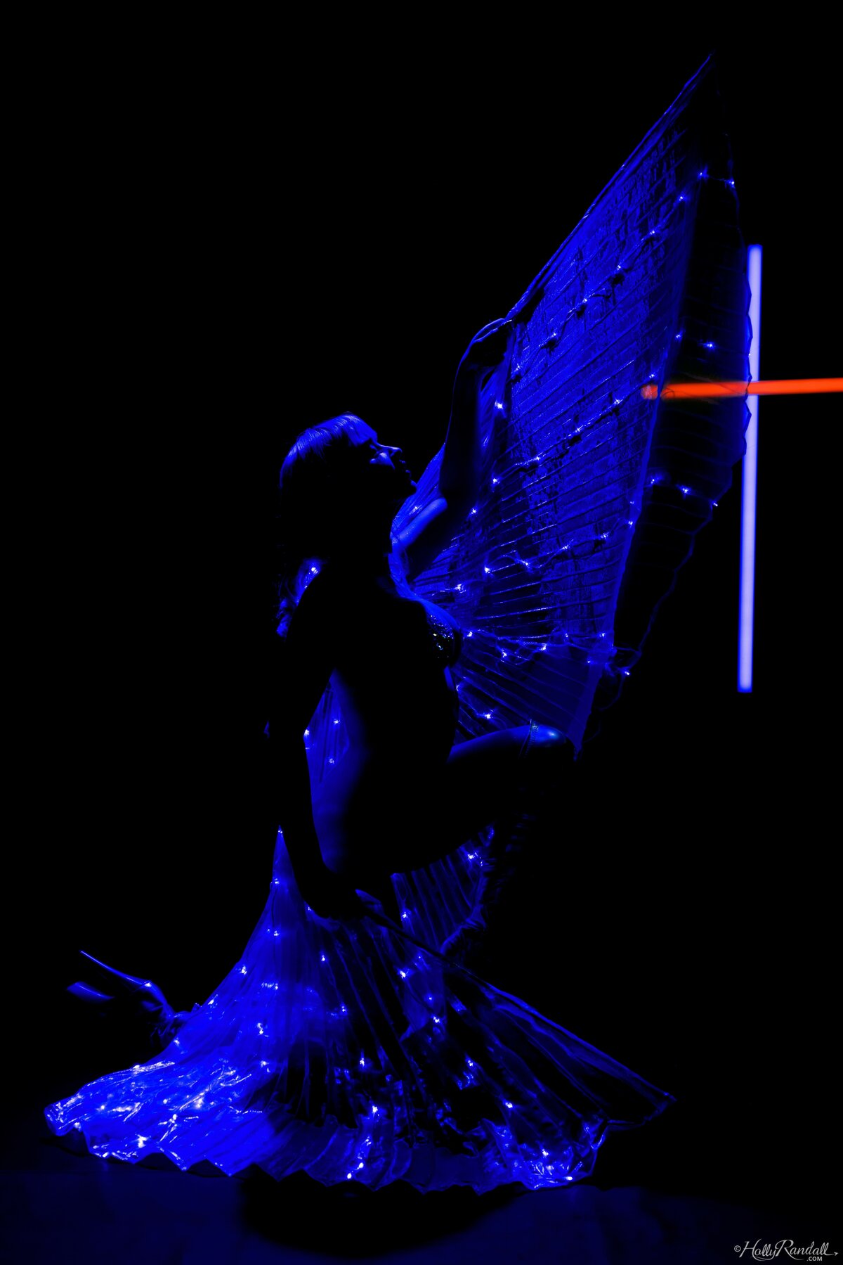 Sexy Jewelz Blue showcases her beauty in nightlight